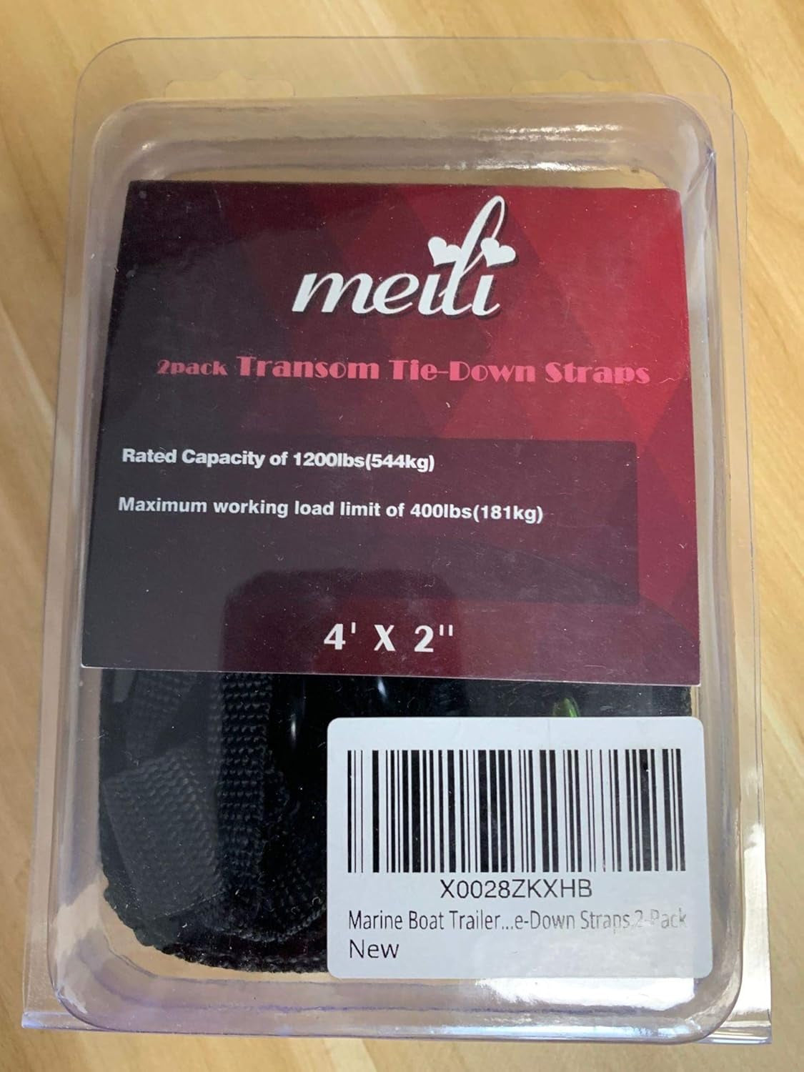 Heavy Duty Boat Trailer Transom Strap (2PK) - 2 Inch X 48 Inch Adjustable Marine Boat Tie down Straps to Trailer (Shipped from USA) with Quick Release Buckle1200 LBS Capacity Securely