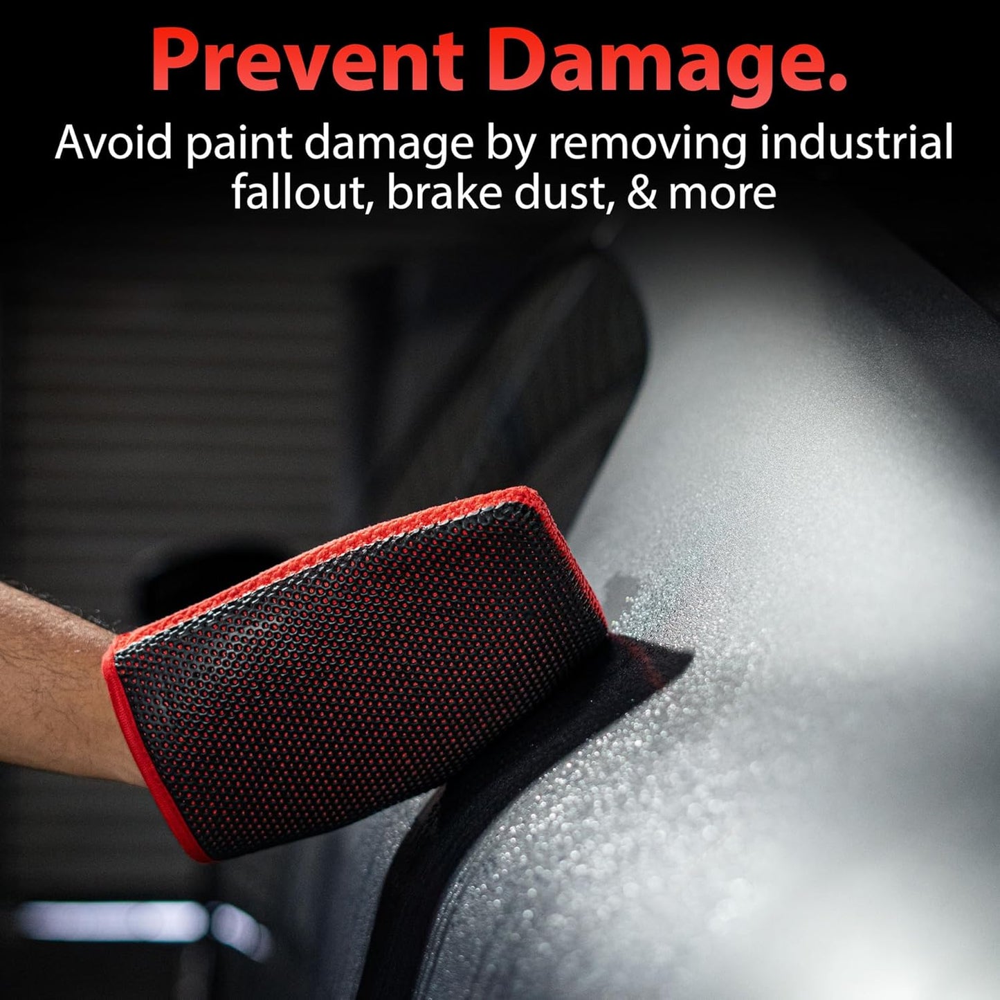 Clay Mitt - Medium Grade Clay Bar Infused Mitt | Car Detailing Glove Quickly Removes Debris from Your Paint, Glass, Wheels, & More