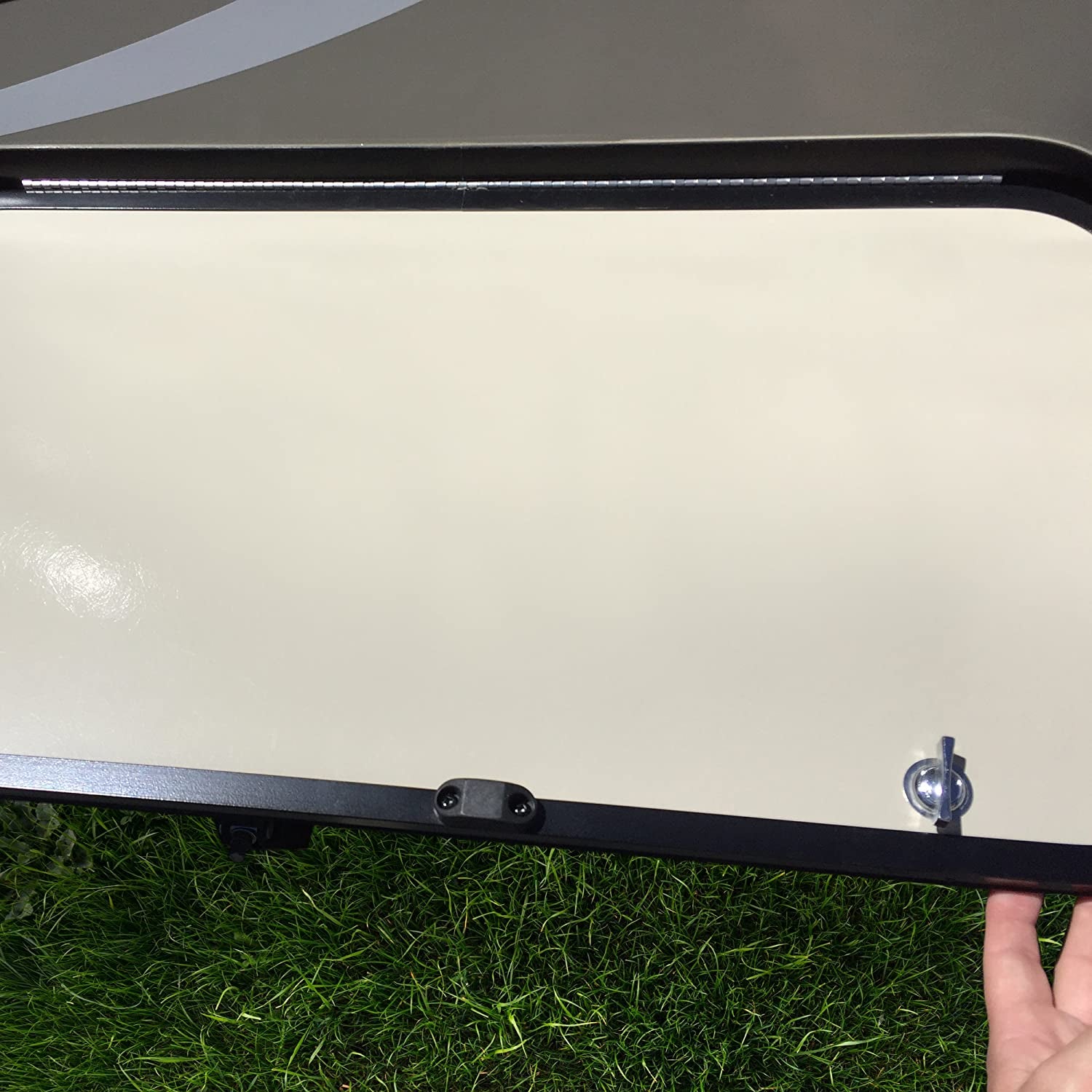 RV Magnetic Door Catch - Black 2-Pair - Strong Magnetic Hold, Rust Proof, Black OEM, Includes Mounting Tape & Hardware - Ideal RV Door Magnetic Catch for Camper Trailer