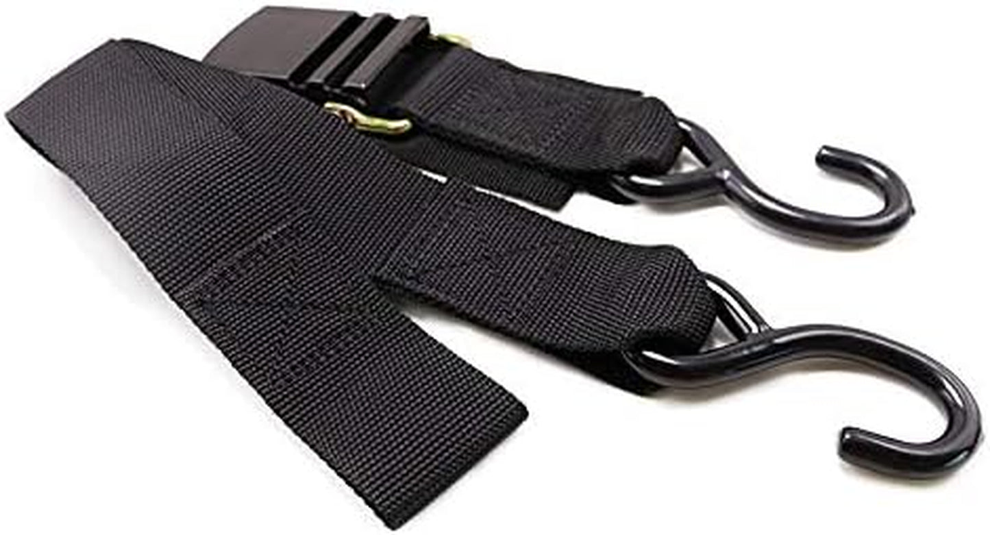 Heavy Duty Boat Trailer Transom Strap (2PK) - 2 Inch X 48 Inch Adjustable Marine Boat Tie down Straps to Trailer (Shipped from USA) with Quick Release Buckle1200 LBS Capacity Securely
