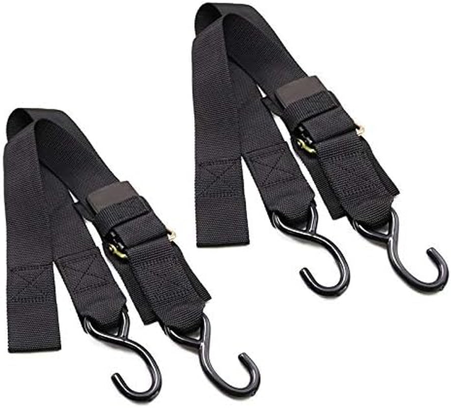 Heavy Duty Boat Trailer Transom Strap (2PK) - 2 Inch X 48 Inch Adjustable Marine Boat Tie down Straps to Trailer (Shipped from USA) with Quick Release Buckle1200 LBS Capacity Securely