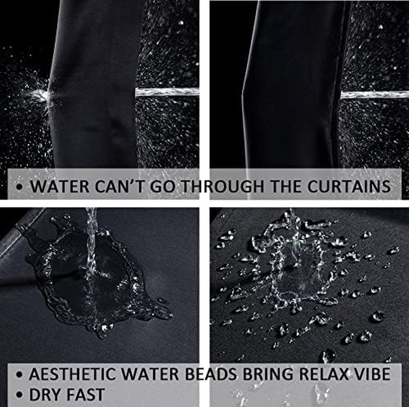 24 Inch Kitchen Small Window Curtains over Sink Waterproof Blackout RV Blinds for Camper Windows Trailer inside Accessories,Black