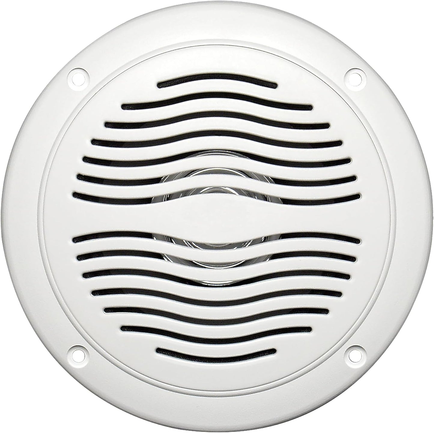 5-Inch Water Resistant Outdoor Speakers, Dual Cone, 25W Peak Power, Marine and RV Compatible (White)
