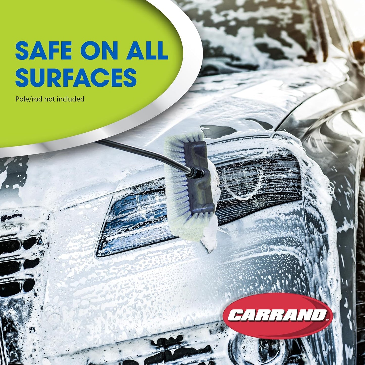 93111 Car Quad 10" Brush Head, Gray, Pole/Rod Not Included